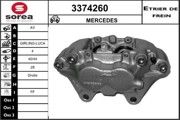 Sera 3374260 - Тормозной суппорт autodnr.net