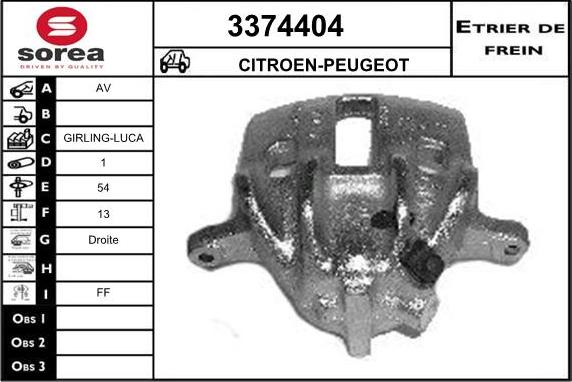 Sera 3374404 - Тормозной суппорт autodnr.net