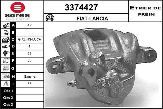 Sera 3374427 - Гальмівний супорт autocars.com.ua