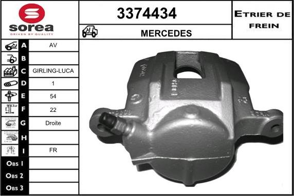 Sera 3374434 - Гальмівний супорт autocars.com.ua