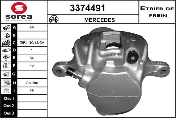 Sera 3374491 - Тормозной суппорт autodnr.net