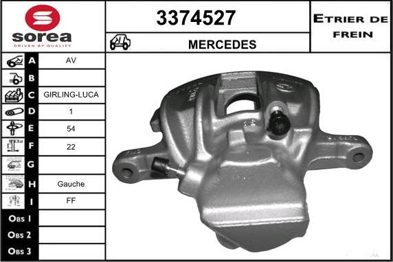 Sera 3374527 - Тормозной суппорт autodnr.net