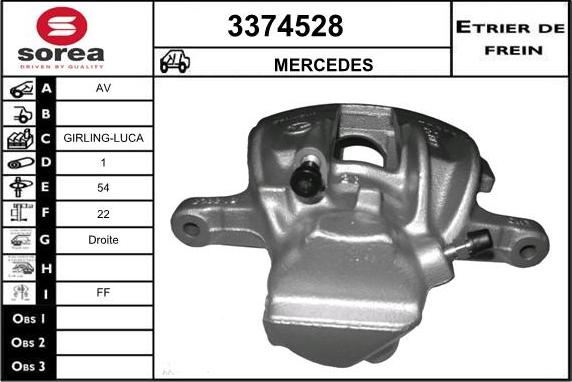 Sera 3374528 - Гальмівний супорт autocars.com.ua