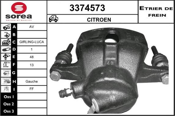 Sera 3374573 - Гальмівний супорт autocars.com.ua