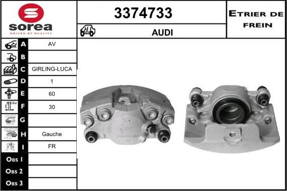 Sera 3374733 - Гальмівний супорт autocars.com.ua