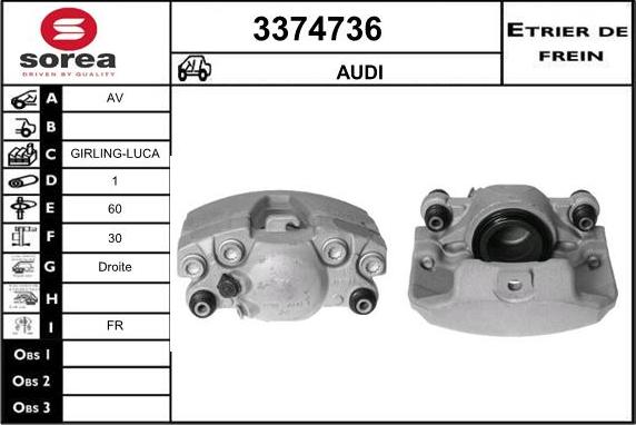 Sera 3374736 - Гальмівний супорт autocars.com.ua