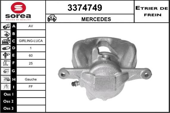 Sera 3374749 - Тормозной суппорт autodnr.net