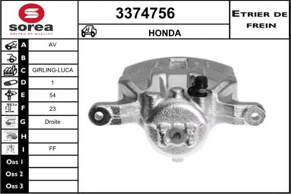 Sera 3374756 - Тормозной суппорт autodnr.net