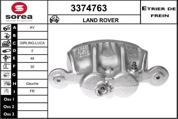 Sera 3374763 - Гальмівний супорт autocars.com.ua