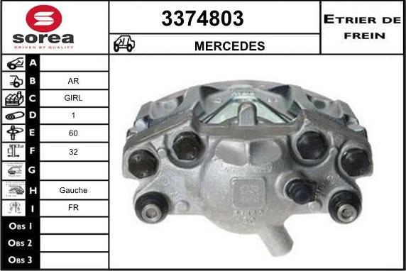 Sera 3374803 - Гальмівний супорт autocars.com.ua