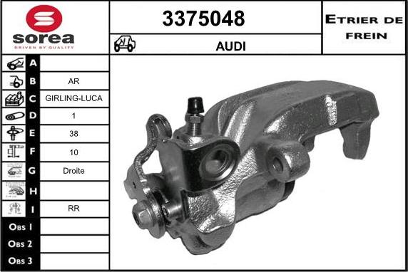 Sera 3375048 - Тормозной суппорт autodnr.net