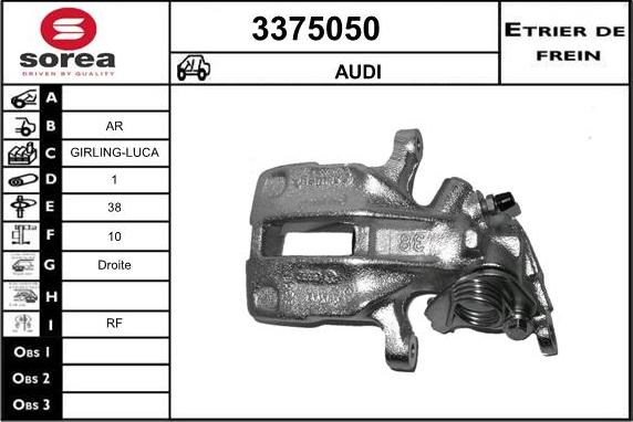 Sera 3375050 - Гальмівний супорт autocars.com.ua