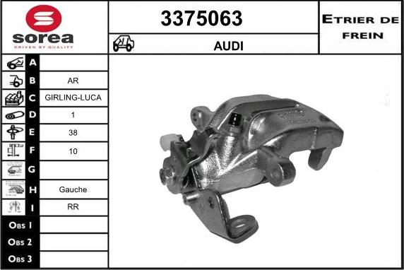 Sera 3375063 - Гальмівний супорт autocars.com.ua