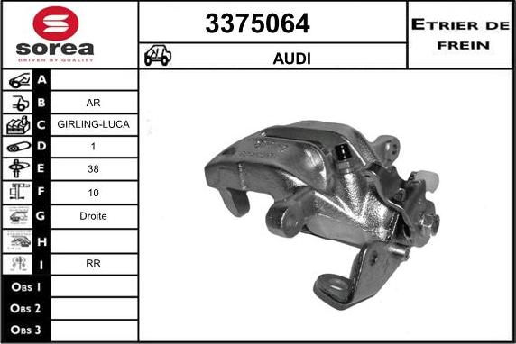 Sera 3375064 - Тормозной суппорт autodnr.net