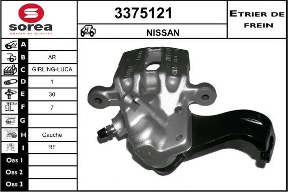 Sera 3375121 - Тормозной суппорт autodnr.net