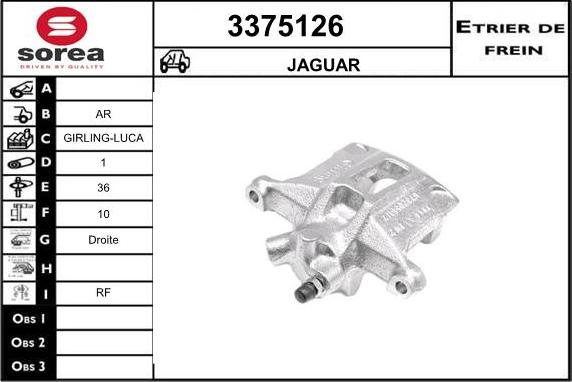 Sera 3375126 - Гальмівний супорт autocars.com.ua