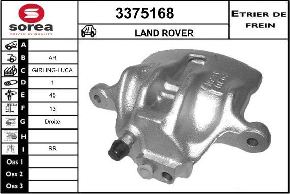 Sera 3375168 - Гальмівний супорт autocars.com.ua