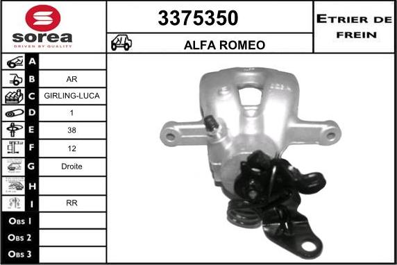 Sera 3375350 - Тормозной суппорт autodnr.net