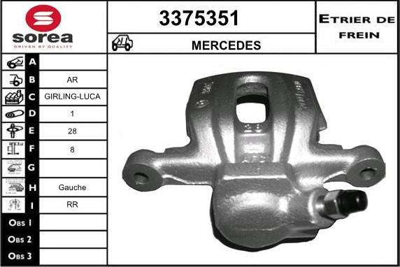 Sera 3375351 - Гальмівний супорт autocars.com.ua