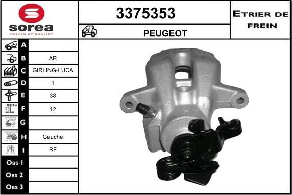 Sera 3375353 - Тормозной суппорт autodnr.net