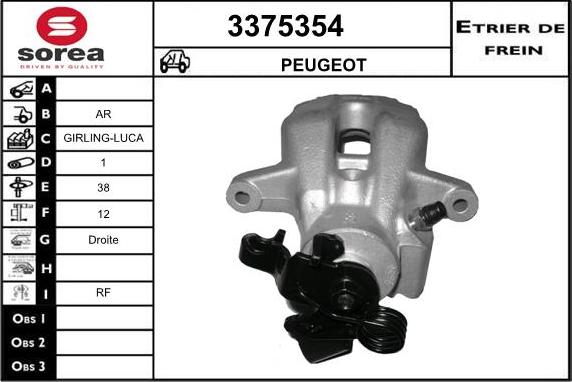 Sera 3375354 - Тормозной суппорт autodnr.net