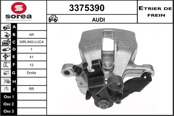 Sera 3375390 - Гальмівний супорт autocars.com.ua