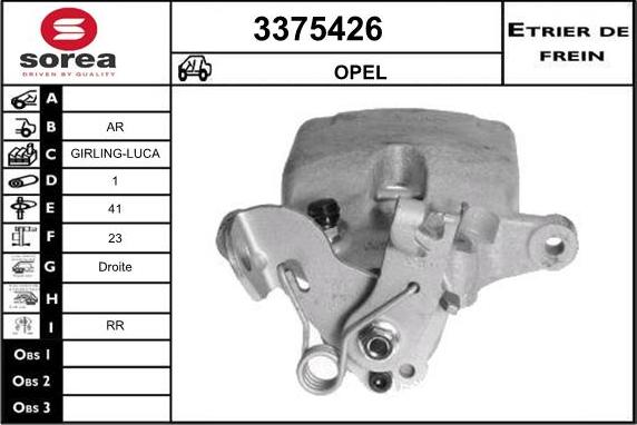 Sera 3375426 - Гальмівний супорт autocars.com.ua