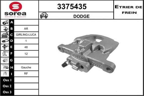 Sera 3375435 - Гальмівний супорт autocars.com.ua