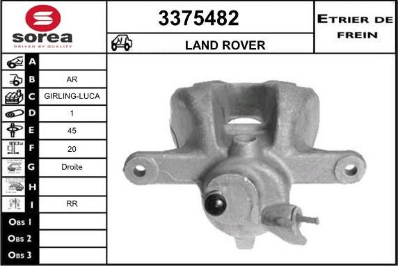 Sera 3375482 - Гальмівний супорт autocars.com.ua