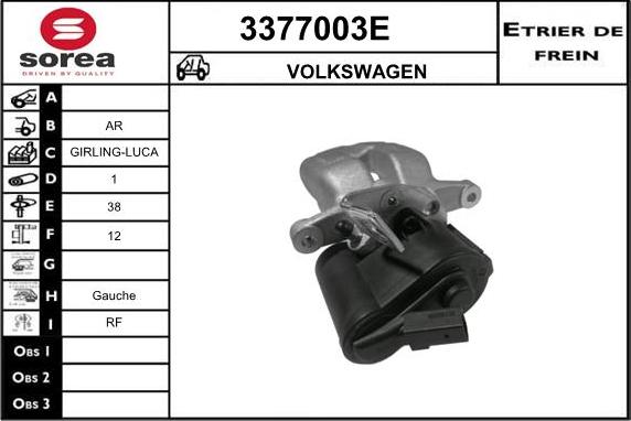 Sera 3377003E - Тормозной суппорт autodnr.net