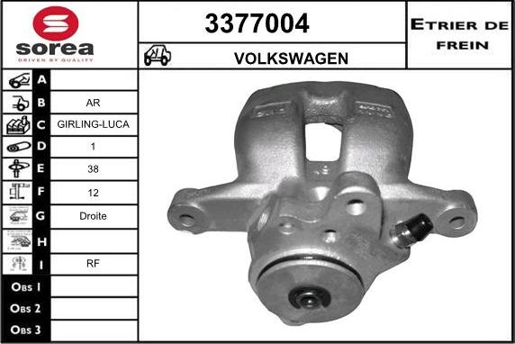 Sera 3377004 - Гальмівний супорт autocars.com.ua