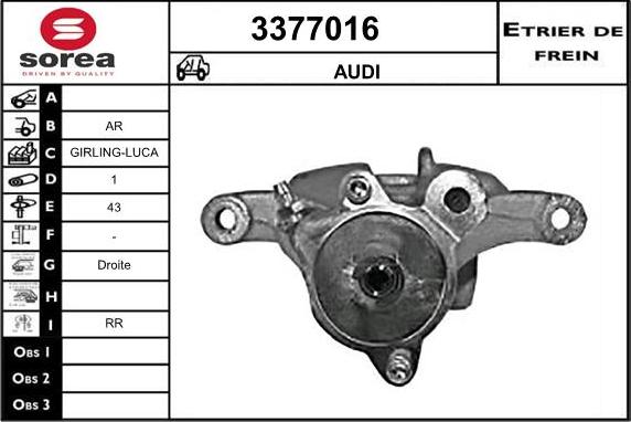 Sera 3377016 - Тормозной суппорт autodnr.net