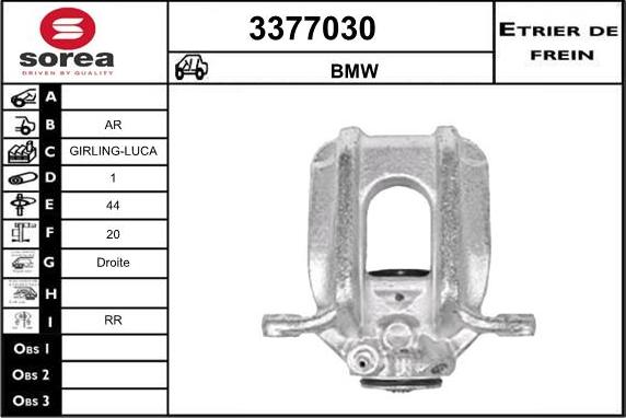 Sera 3377030 - Гальмівний супорт autocars.com.ua