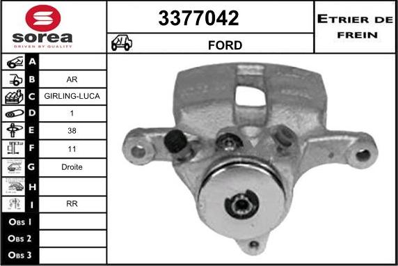 Sera 3377042 - Тормозной суппорт autodnr.net