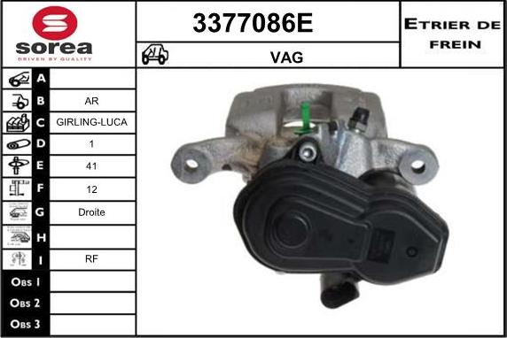 Sera 3377086E - Тормозной суппорт autodnr.net