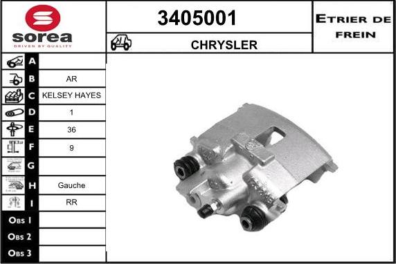 Sera 3405001 - Гальмівний супорт autocars.com.ua