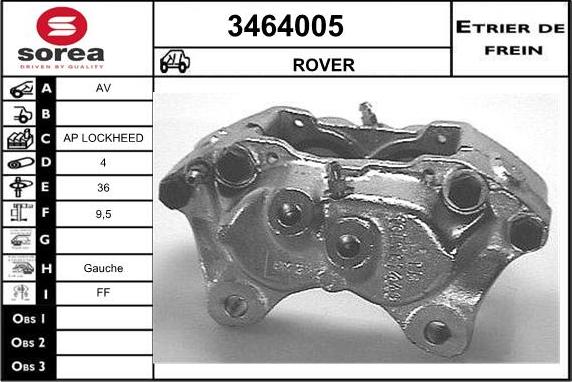 Sera 3464005 - Тормозной суппорт autodnr.net