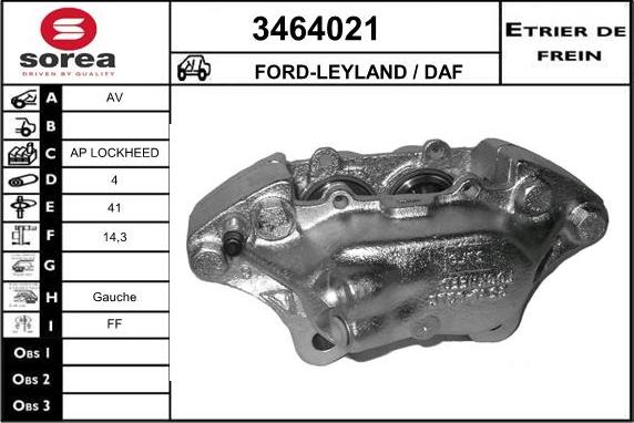 Sera 3464021 - Гальмівний супорт autocars.com.ua