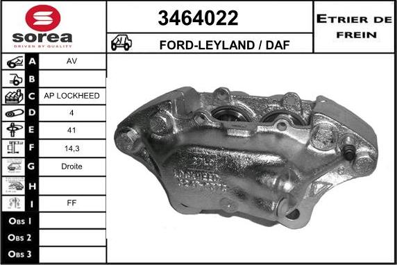 Sera 3464022 - Гальмівний супорт autocars.com.ua