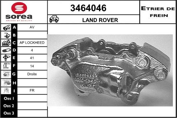 Sera 3464046 - Гальмівний супорт autocars.com.ua