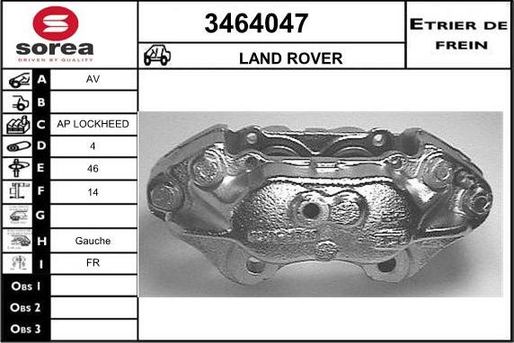 Sera 3464047 - Гальмівний супорт autocars.com.ua