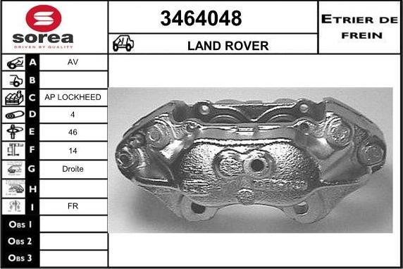 Sera 3464048 - Гальмівний супорт autocars.com.ua