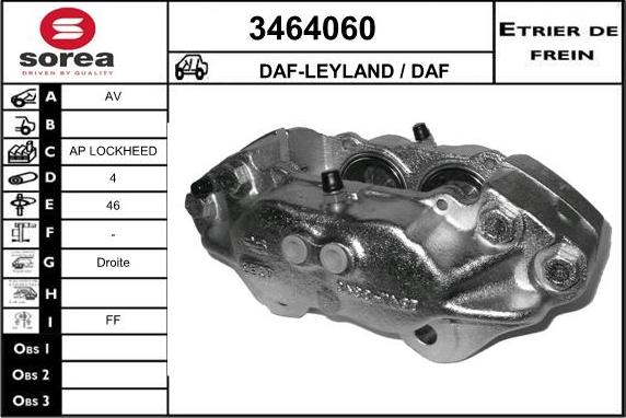 Sera 3464060 - Гальмівний супорт autocars.com.ua