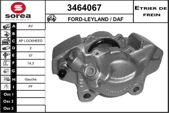 Sera 3464067 - Гальмівний супорт autocars.com.ua