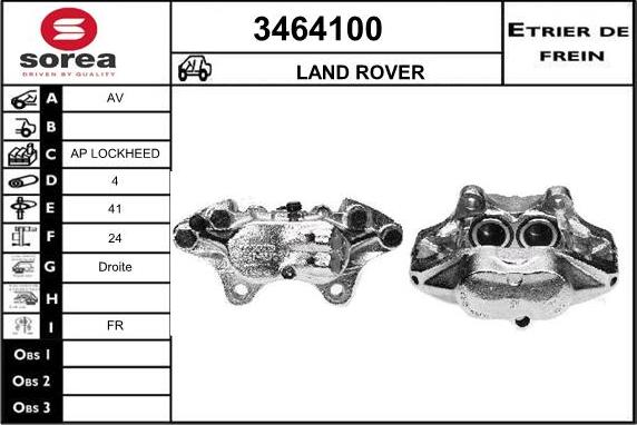 Sera 3464100 - Гальмівний супорт autocars.com.ua