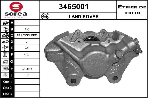 Sera 3465001 - Гальмівний супорт autocars.com.ua