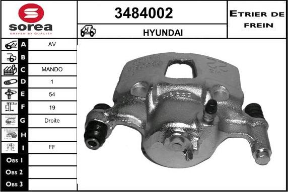 Sera 3484002 - Гальмівний супорт autocars.com.ua