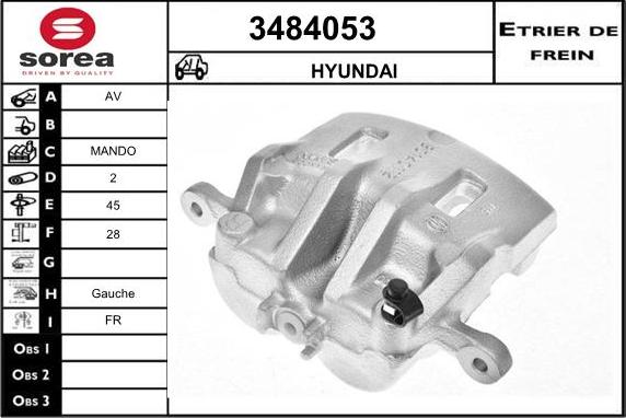 Sera 3484053 - Гальмівний супорт autocars.com.ua