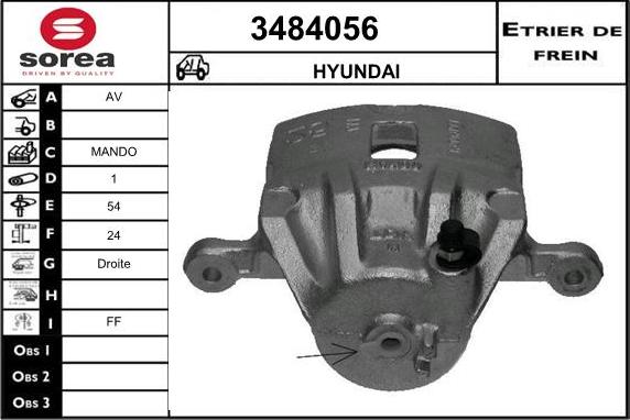 Sera 3484056 - Гальмівний супорт autocars.com.ua