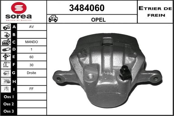 Sera 3484060 - Гальмівний супорт autocars.com.ua